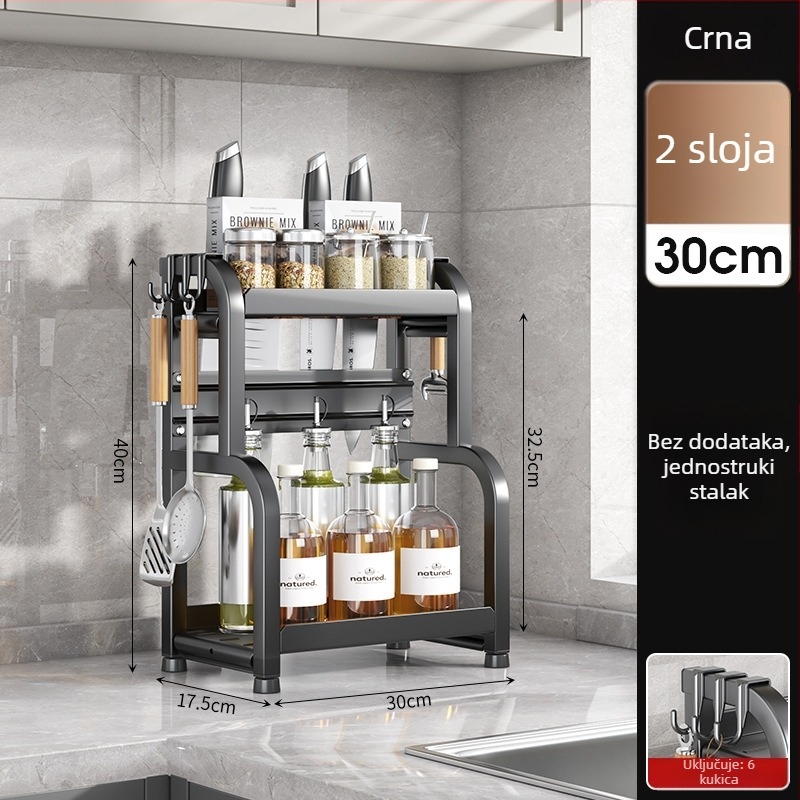 Police za začine u kuhinji, željezna konstrukcija, moderni minimalistički stil, instalacija bez bušenja, porijeklo Yongkang