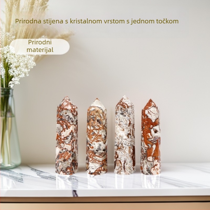 Ahatna kristalna stup — jednosmjerna prizma s jednim vrhom, glatka površina, Fan Shixuan
