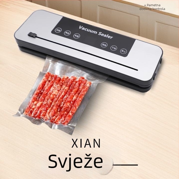 Vakuumska mašina za zatvaranje paketa – suhe i mokre namirnice, integrirana UV sterilizacija, 100-240V, 120W, kapacitet 1500-2000 ml