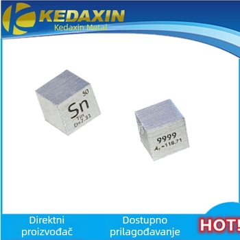 Ukras - Tin element kubični element, sadržaj tin 99,99%, težina 119 g, Kedaxin metal, Novi kineski stil