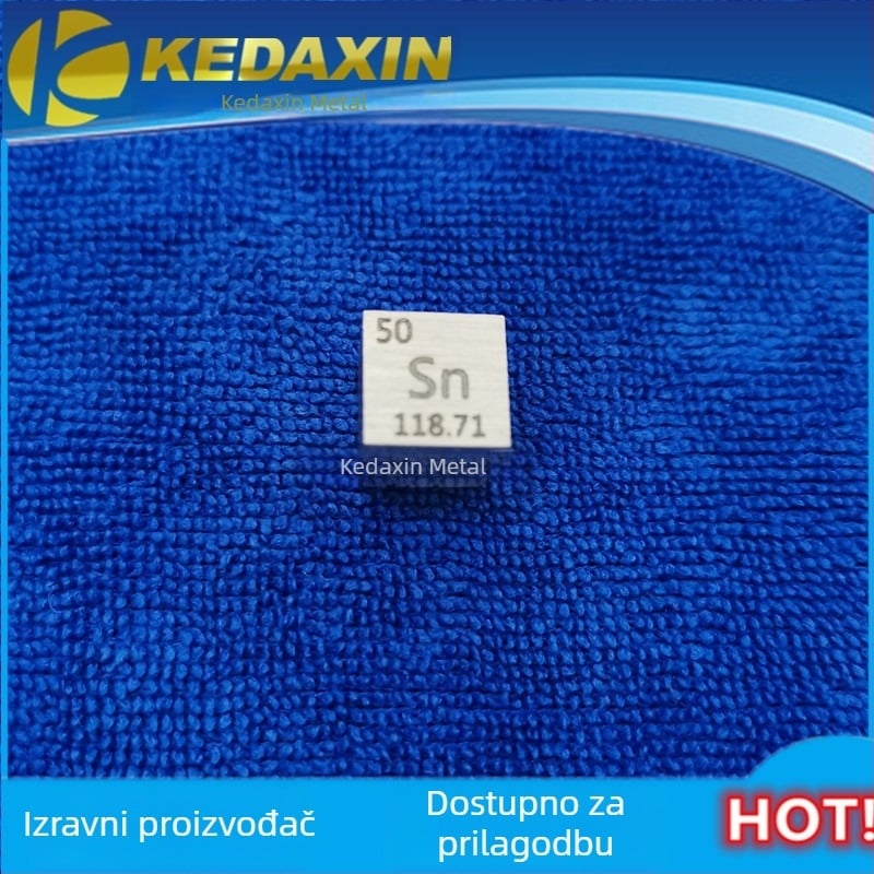 Ukras - Tin element kubični element, sadržaj tin 99,99%, težina 119 g, Kedaxin metal, Novi kineski stil