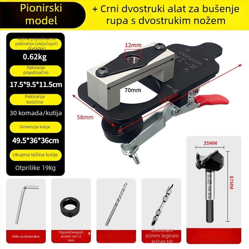 Locator otvora šarki od aluminijske legure, serija pozicioniranja šarki WYF/woyifang, alati za kućnu dekoraciju