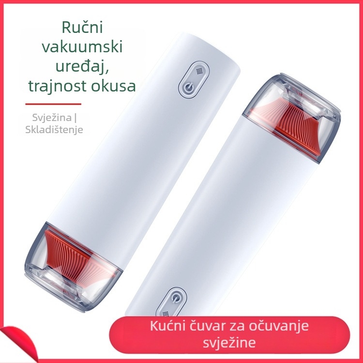 Ručni vakuumski zatvarač za hranu, model MD-F0301, 5V/1A, 2.5W, ABS kućište, litij‑ionska baterija 600 mAh, kapacitet ispod 500 ml