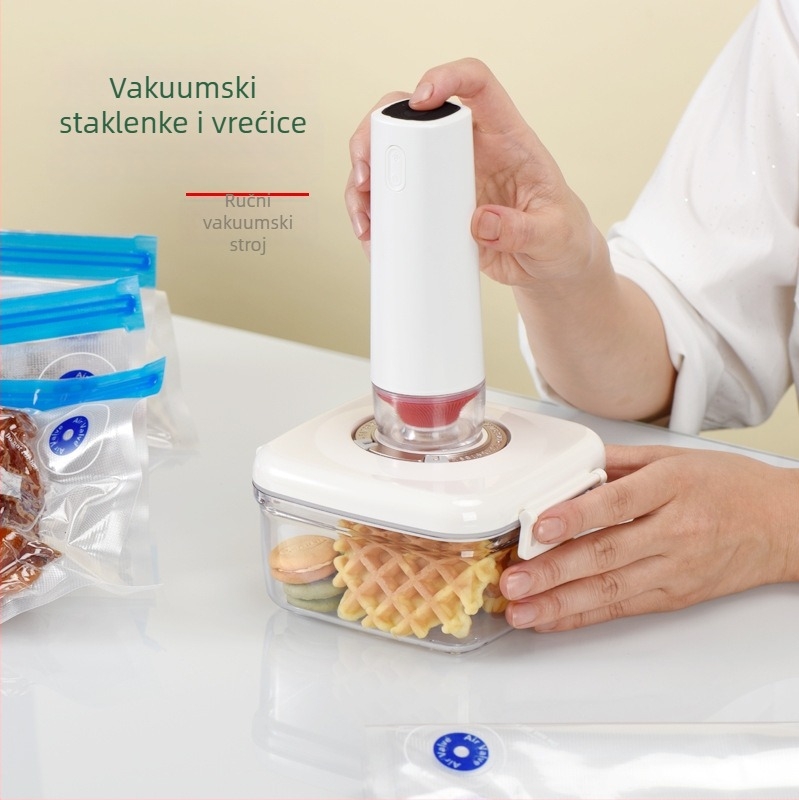 Ručni vakuumski zatvarač za hranu, model MD-F0301, 5V/1A, 2.5W, ABS kućište, litij‑ionska baterija 600 mAh, kapacitet ispod 500 ml