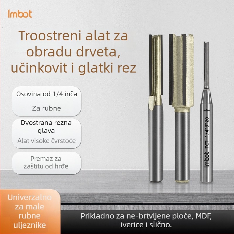 Imbot Glodalica za drvo, ravna oštrica s dvostrukim i trostrukim oštricama za kanale i završne radove
