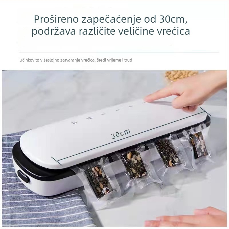 Prijenosna kućna vakuumska mašina za pakiranje, vakuumska ekstrakcija, 150W, 110-220V, kapacitet ispod 500 mL
