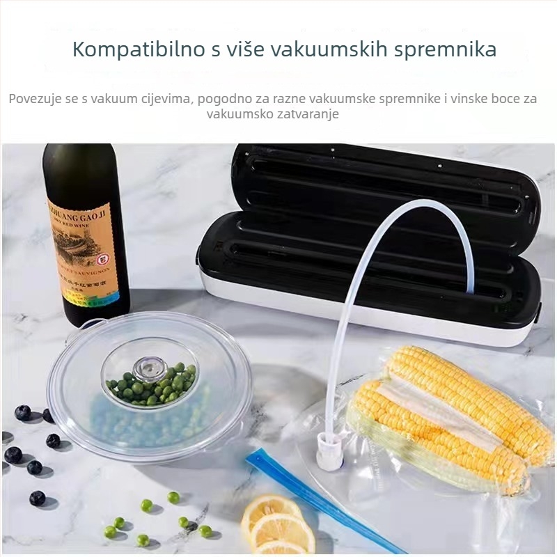 Prijenosna kućna vakuumska mašina za pakiranje, vakuumska ekstrakcija, 150W, 110-220V, kapacitet ispod 500 mL