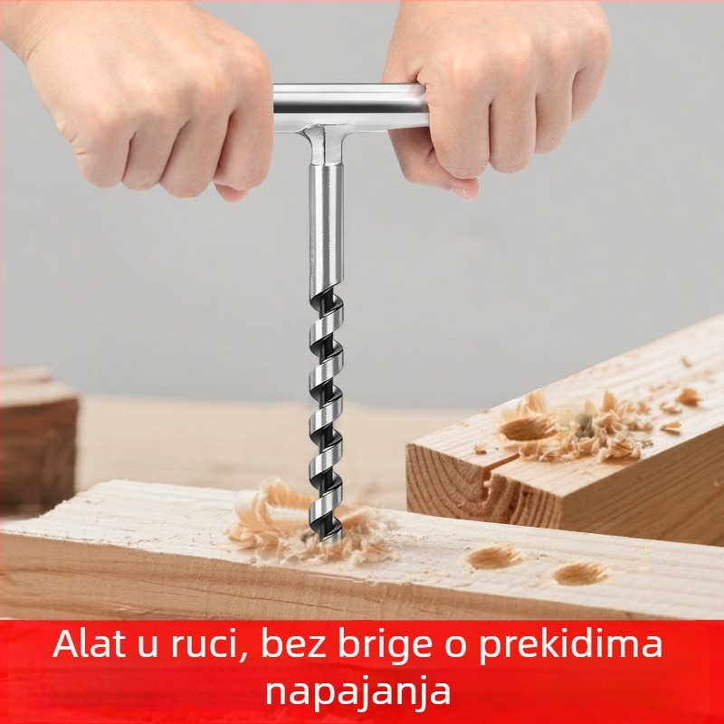 Jingfan ručna bušilica za drvo – ručno bušenje, drvoobradni alat, starinski dizajn