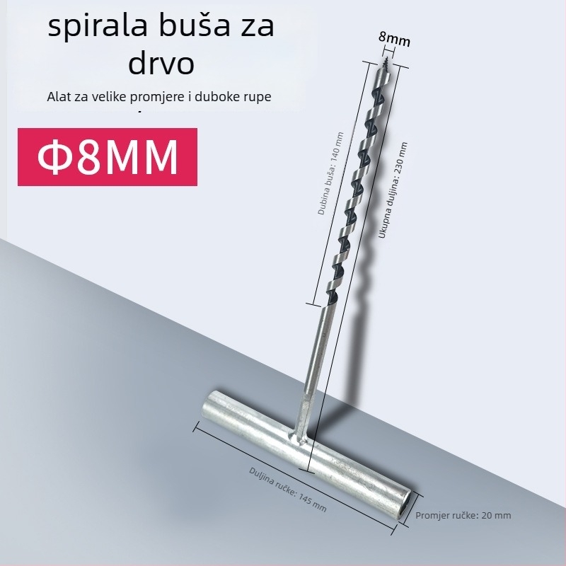 Jingfan ručna bušilica za drvo – ručno bušenje, drvoobradni alat, starinski dizajn