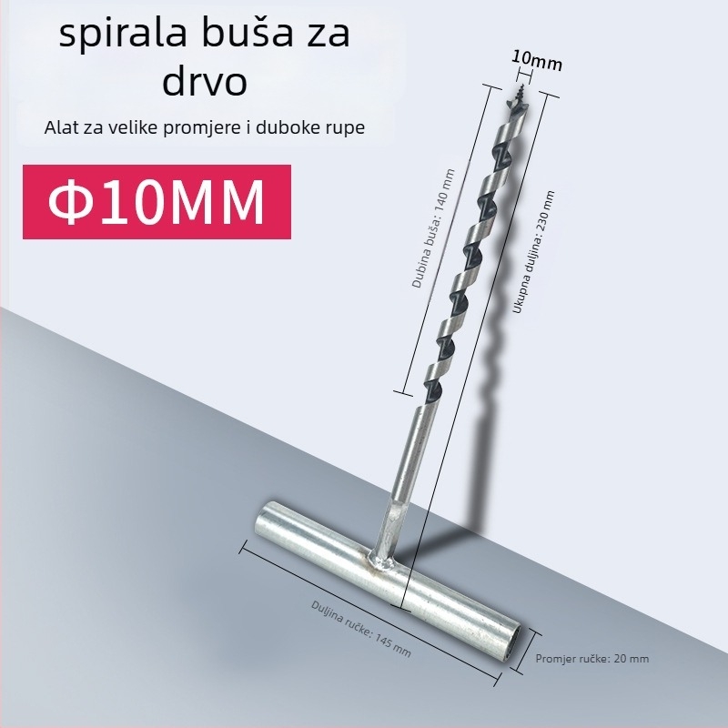 Jingfan ručna bušilica za drvo – ručno bušenje, drvoobradni alat, starinski dizajn