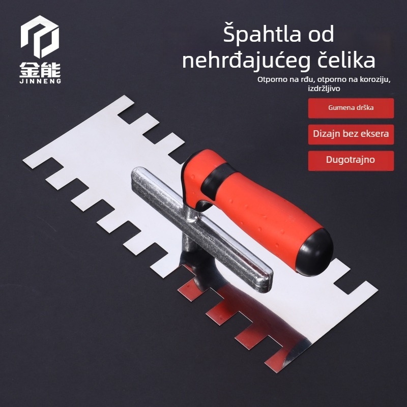 Nehrđajući čelična spatula s kvadratnim zubima za unutarnju dekoraciju i gradnju, marka Taineng