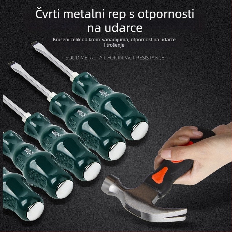 Set odvijača s magnetom i izolacijom, Cr-Mo čelik, 0,2 kg, uključuje Phillips, plosnati i Torx