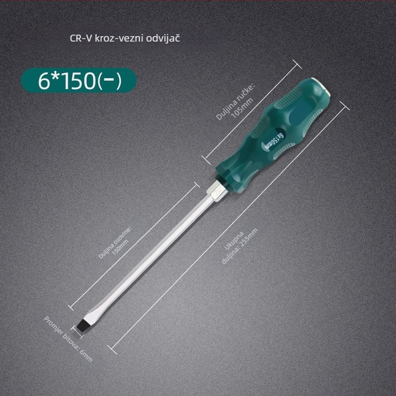 Set odvijača s magnetom i izolacijom, Cr-Mo čelik, 0,2 kg, uključuje Phillips, plosnati i Torx