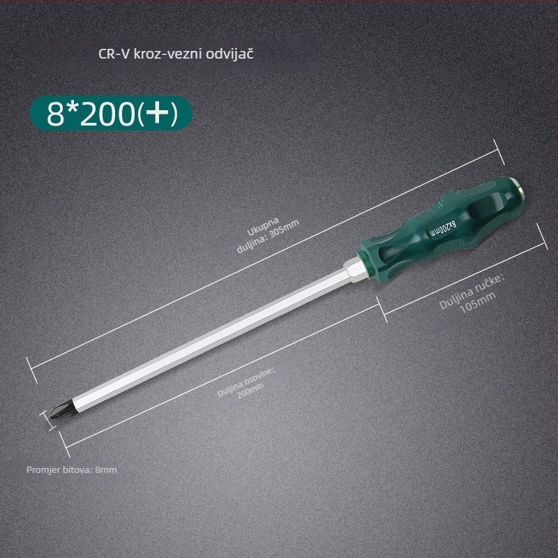 Set odvijača s magnetom i izolacijom, Cr-Mo čelik, 0,2 kg, uključuje Phillips, plosnati i Torx