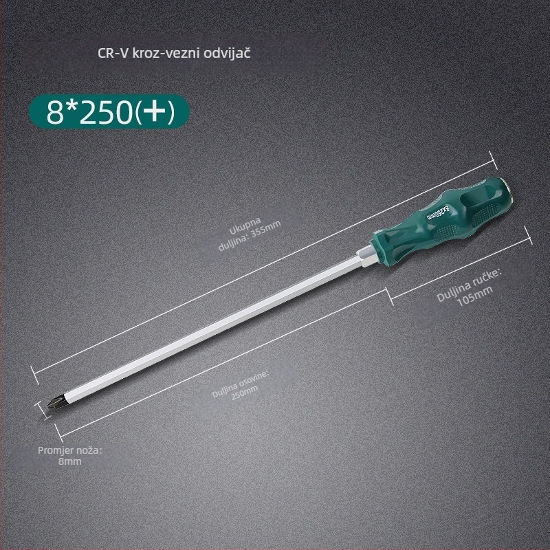 Set odvijača s magnetom i izolacijom, Cr-Mo čelik, 0,2 kg, uključuje Phillips, plosnati i Torx