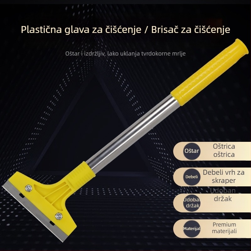 Višenamjenski škraber nož s plastičnom glavom — Ying Hui, serija YG; oštrica od čelika 45#; držač od plastike; za čišćenje podova