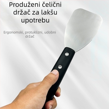 Špahtla za mort i strugač s produženim držačem, oštar nož za žbukanje, gletanje, bojanje i struganje cementnih pločica