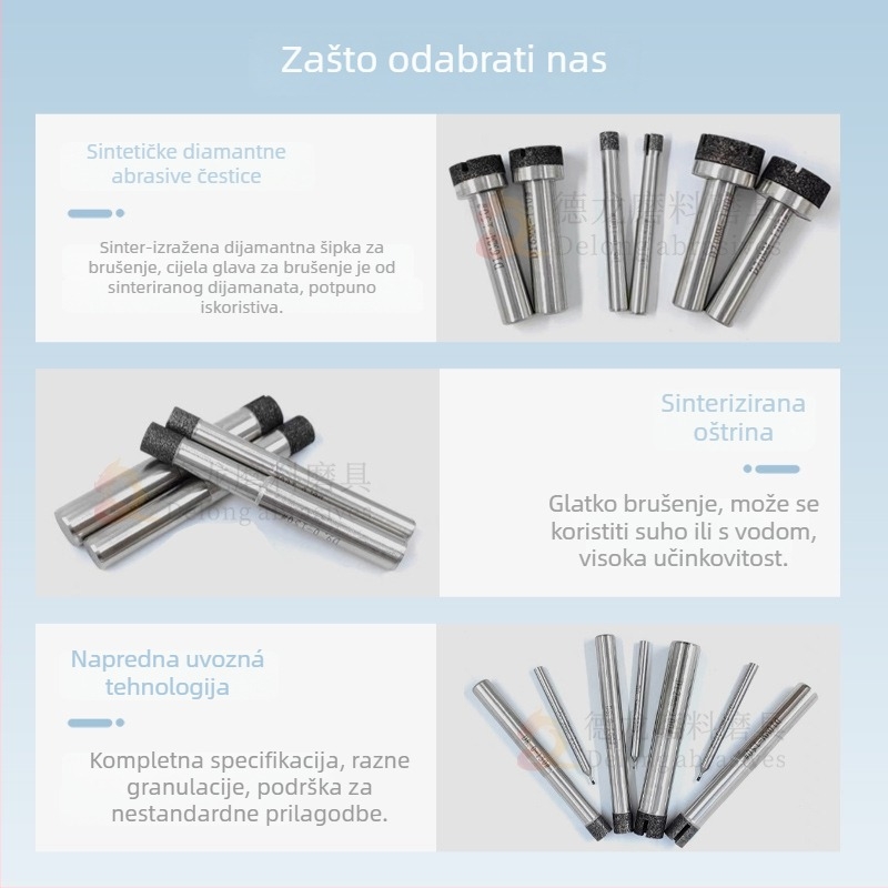 Sintezirana dijamantna glava za unutarnje brušenje – CNC alat, dijamantni materijal, unutarnji brusni kotač, brusna šipka