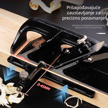 Ručni planer za drvo, europskog stila, alat za podrezivanje i zaobljenje rubova, prilagodljiv