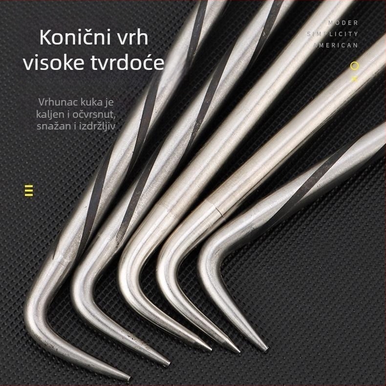Kuka za armaturu od nehrđajućeg čelika, navojna kuka, dvostruko ležišta, za gradilište