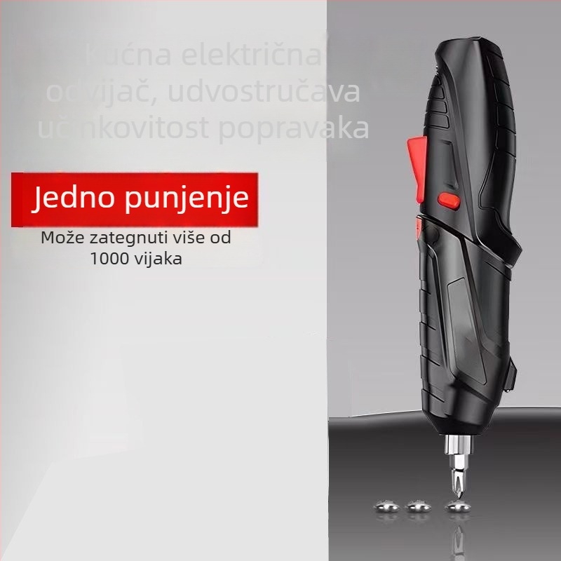 Električna odvijač s litijskom baterijom, punjiva, kompaktna i višefunkcionalna; hvataljka/čeljusti; za hardver; raspon napona 50–250 V AC/DC.