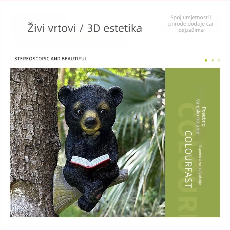 Medvjed vrtni ukras od smole | Marka: Pengteng; Kategorija: Ručni radovi od smole; Stil: moderan i minimalističan.