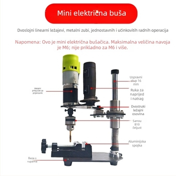 Prijenosna električna mašina za navoje, 22V, regulacija brzine, višenamjenska za metalne navoje