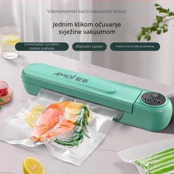 Vakuumska mašina za kućnu kuhinju – druga generacija, automatsko suho/mokro zatvaranje, vakuum i brtvljenje, dodirno upravljanje, 110W, 220V
