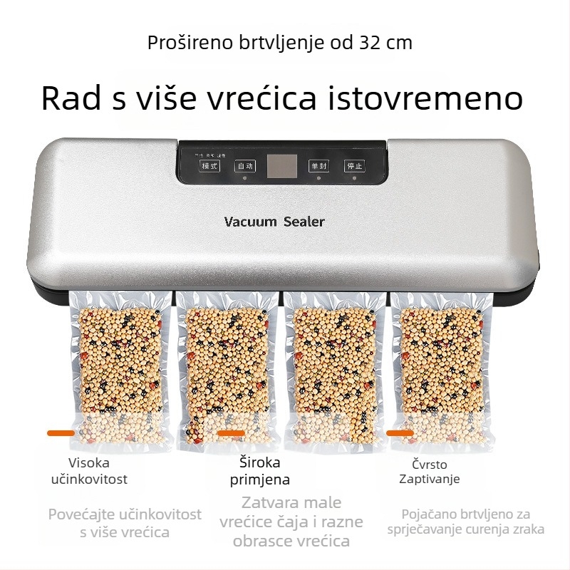 ZKFK-0018 Potpuno automatska vakuumska mašina za kućnu upotrebu, 120W, 110-220V, kapacitet ispod 500 ml, težina 1 kg