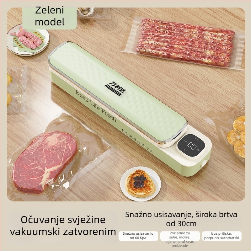 Vakuumski zatvarač s elektroničkom kontrolom temperature – mokro i suho pakiranje, kapacitet 500–1000 ml, ABS kućište, model DM-016