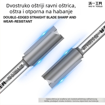 Dvostruki utor-frez za strojeve za obradu drveta, promjer rezanja 11 mm, 2 oštrice, Ø osi 6,35 mm, maksimalna dubina reza 30 mm