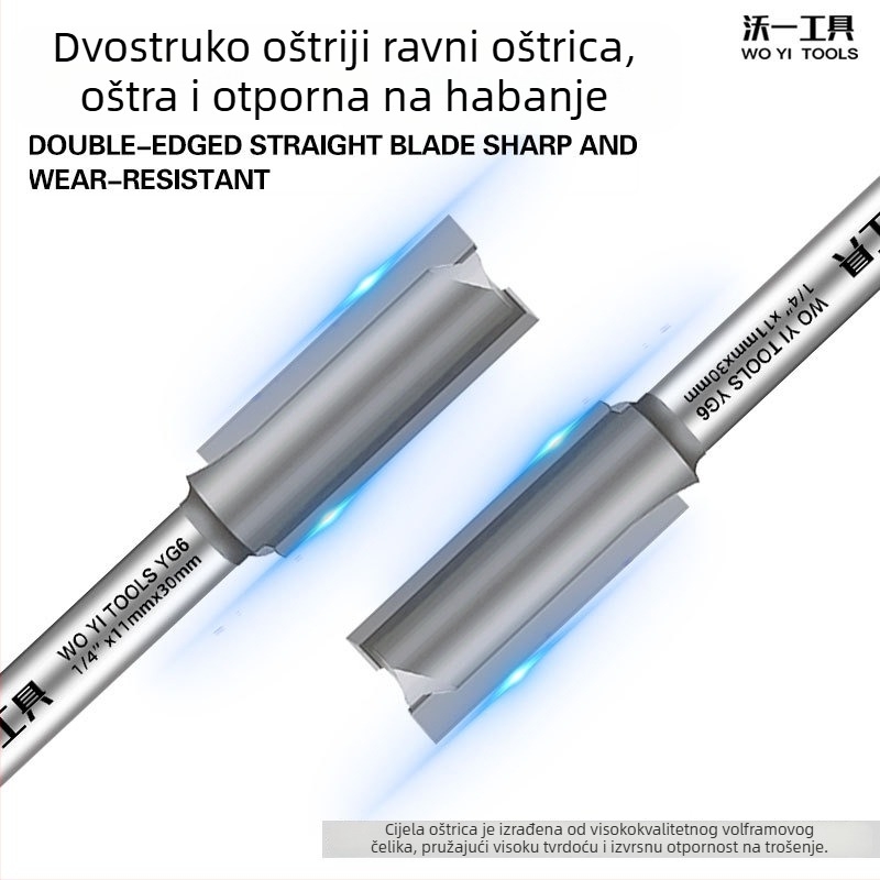 Dvostruki utor-frez za strojeve za obradu drveta, promjer rezanja 11 mm, 2 oštrice, Ø osi 6,35 mm, maksimalna dubina reza 30 mm