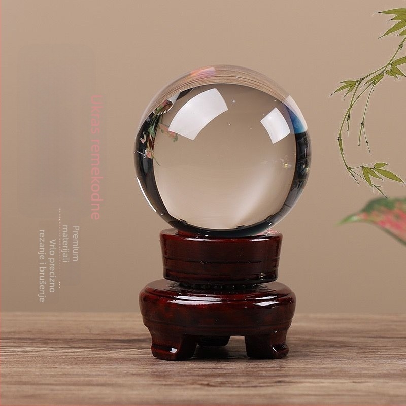 Krištalna kugla ukras - privlači bogatstvo Feng Shui, metal, kineski stil, pleteni zanat, poklon za rođendan