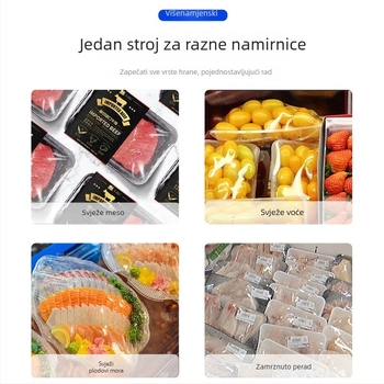 Nerđajući čelični ručni stroj za brtvljenje pakiranja za kutije i zdjele – kućna i tvornička upotreba