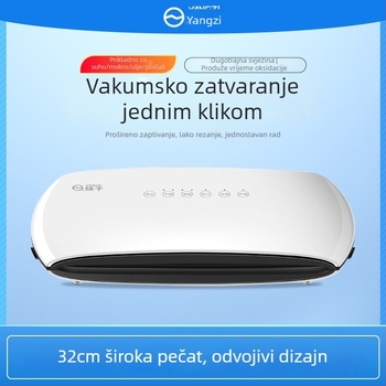 Kućni vakuumski aparat za pakiranje hrane, unaprijeđeni veliki motor, mokro i suho korištenje, ručna kontrola