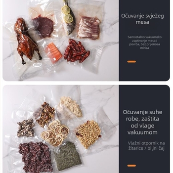Mašina za vakuumsko pakiranje hrane, ABS kućište, 100–240V, 100–150W, Kapacitet iznad 2000 ml, Ugrađeni kabel za napajanje