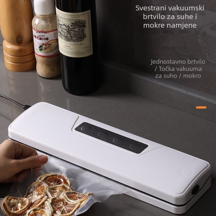 Mašina za vakuumsko pakiranje hrane, ABS kućište, 100–240V, 100–150W, Kapacitet iznad 2000 ml, Ugrađeni kabel za napajanje