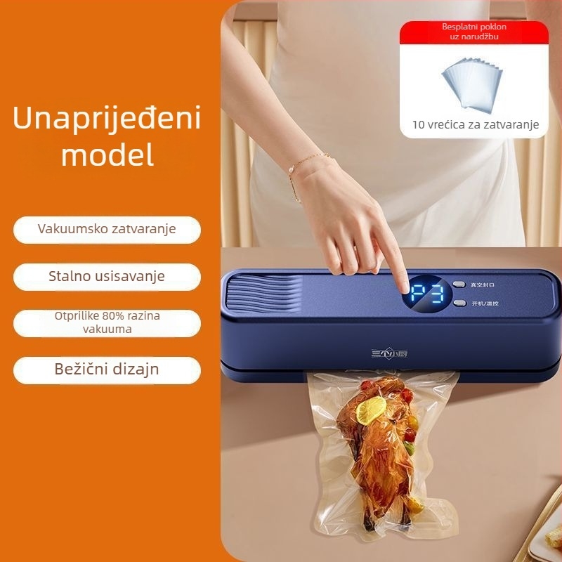 Three Little Chefs vakuumska mašina za kućnu upotrebu – ABS kućište, 120W, 220V, Model 1023, Kapacitet ispod 500 ml