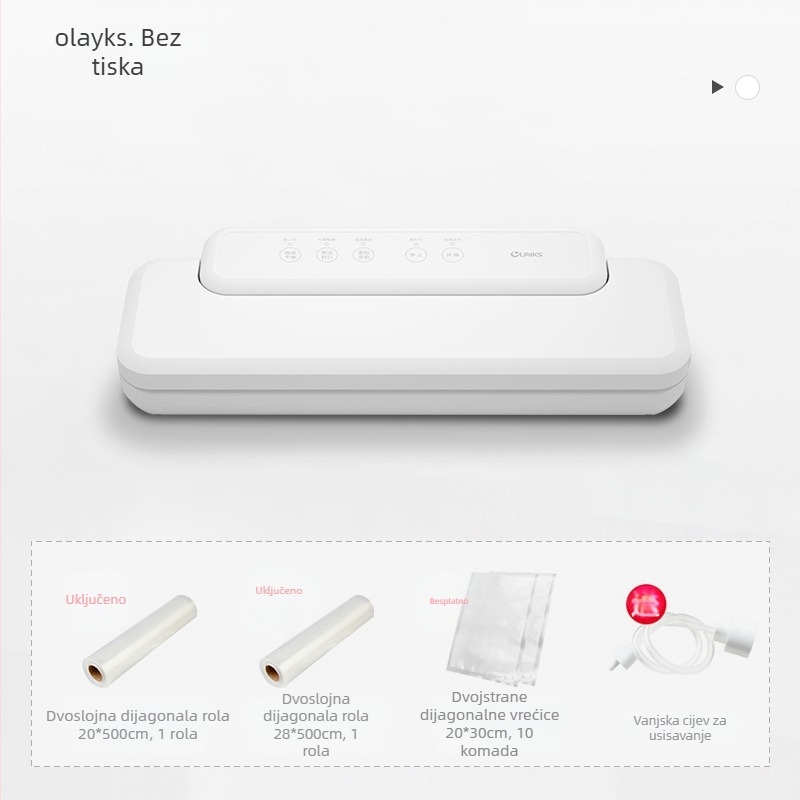 olayks vakuumski stroj za pakiranje hrane - 110W, 220V, 50Hz, težina 1,2 kg, model olayks sealing machine, vakuumsko zatvaranje i očuvanje svježine