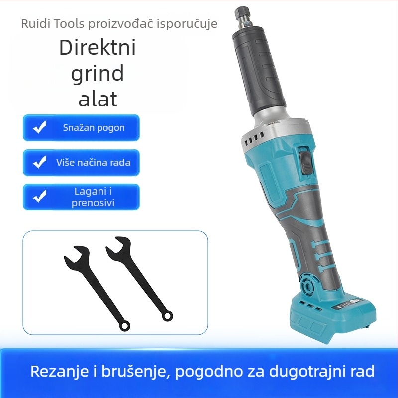 Bežični pravocrtni brusilnik s bez četkica, 18V, za graviranje i poliranje nefrita, promjenjiva brzina, 1,67 kg
