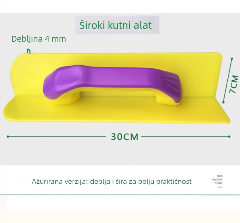 Plastična Yin-Yang kutna špatula, trokutasti tip noža, zidarski alat za žbukanje i malter