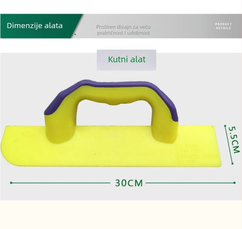 Plastična Yin-Yang kutna špatula, trokutasti tip noža, zidarski alat za žbukanje i malter