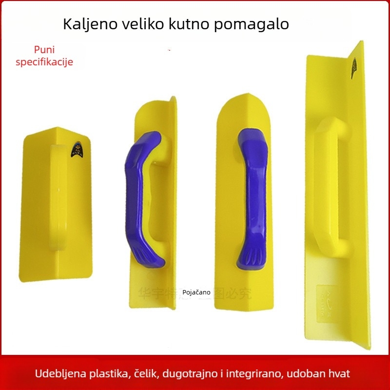 Plastična Yin-Yang kutna špatula, trokutasti tip noža, zidarski alat za žbukanje i malter