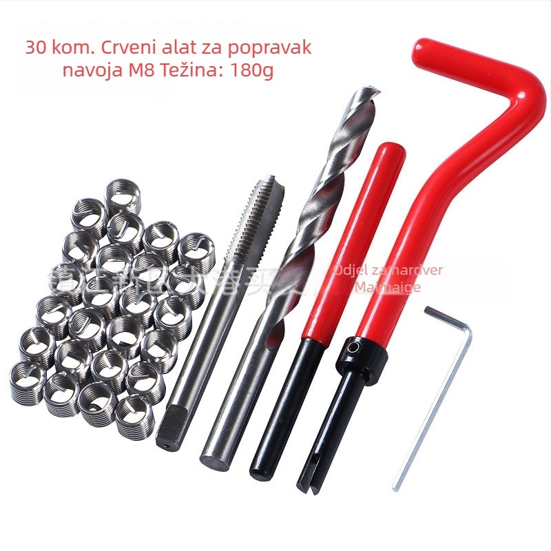 30-dijelni set alata za popravak navoja M5, M6, M8, M10, M12