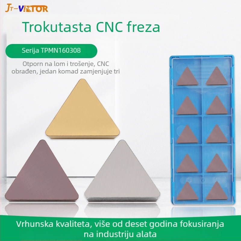JT-VIKTOR TPMN160308 Srednje trokutasti CNC umetak – oštrica od metalno-keramičkog legura – NC alat za čelik i nehrđajući čelik