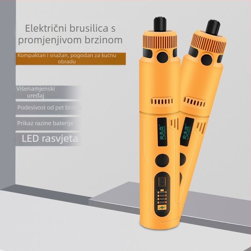 Mini ručna električna brusilica – napajanje iz mreže, 8V, 0,228 kg, za brušenje, poliranje, graviranje i bušenje