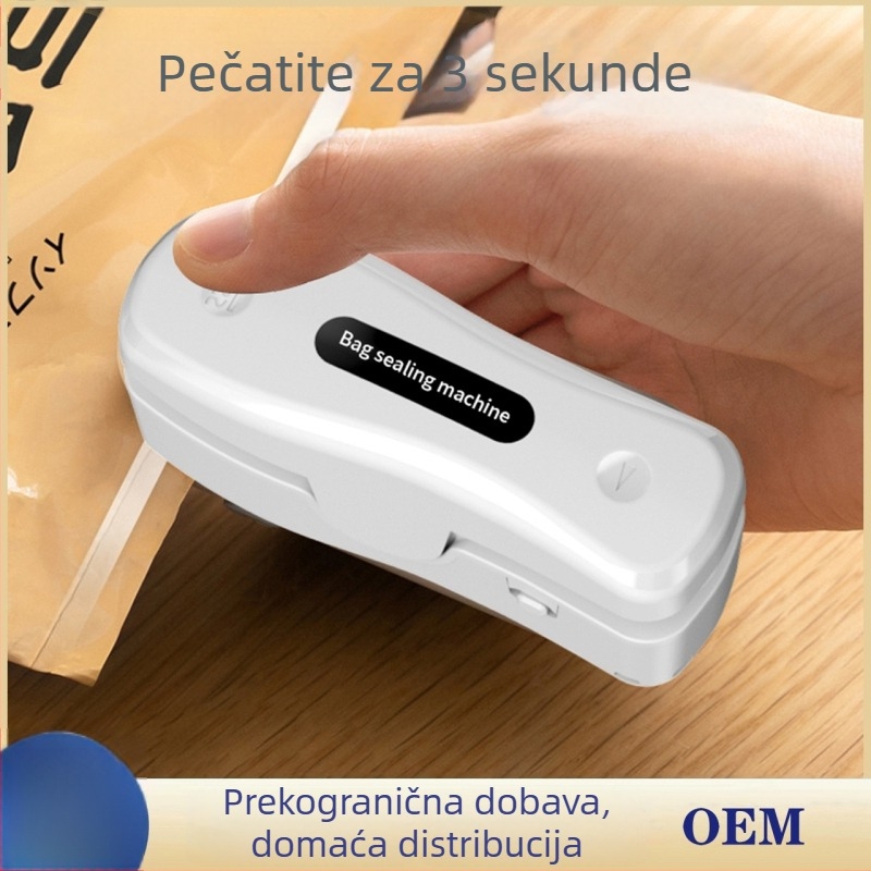 USB-C zatvarački klips, prijenosni ručni zatvarač za grickalice, mogućnost tiskanja logotipa