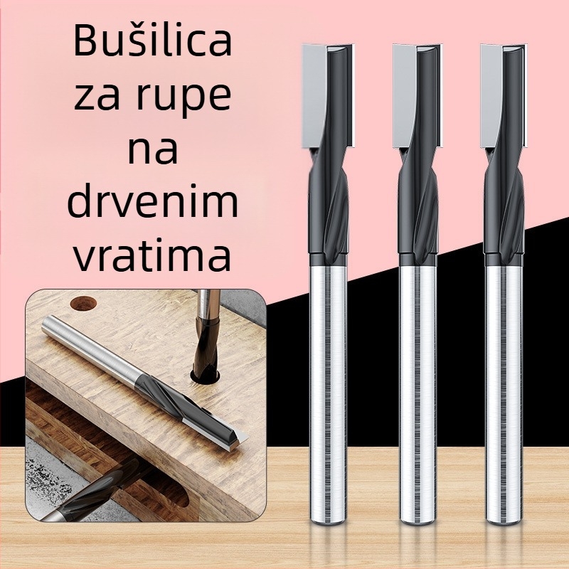 Frez za rupe brave na vratima — spiralna i ravna, za graviranje i obradu drveta