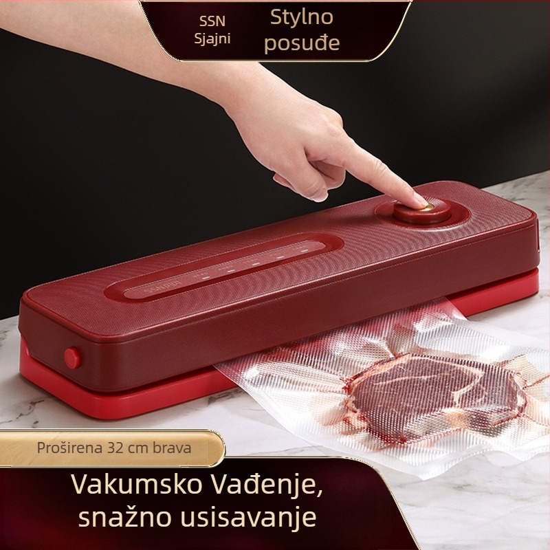 Shiny Superior vakuumski stroj – model Light Luxury Sealing Machine, značajke: vakuumsko pakiranje, plastično pakiranje, USB napajanje, plastično kućište