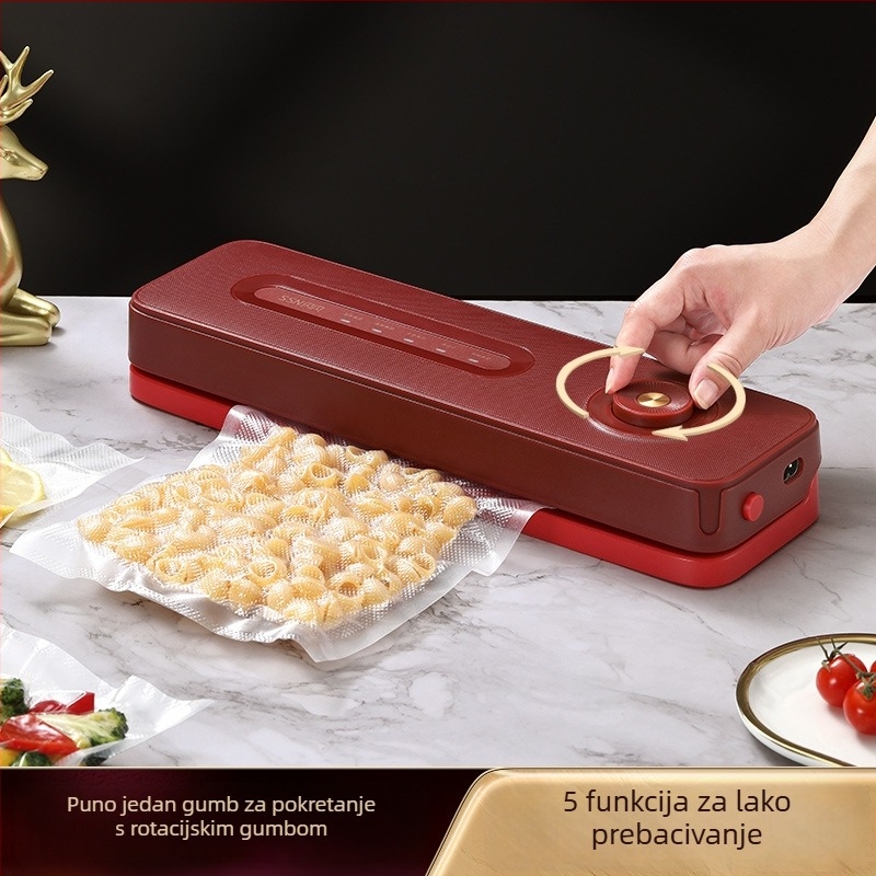 Shiny Superior vakuumski stroj – model Light Luxury Sealing Machine, značajke: vakuumsko pakiranje, plastično pakiranje, USB napajanje, plastično kućište